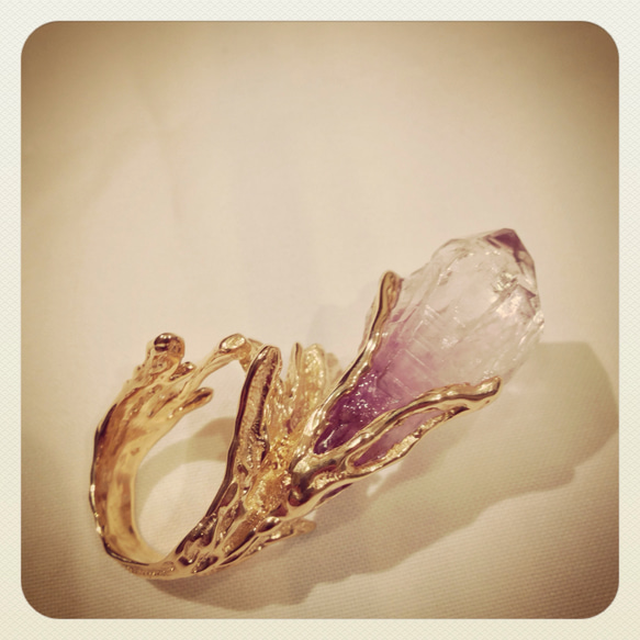 アメジストの指飾り (槍) Amethyst Spear ring 4枚目の画像