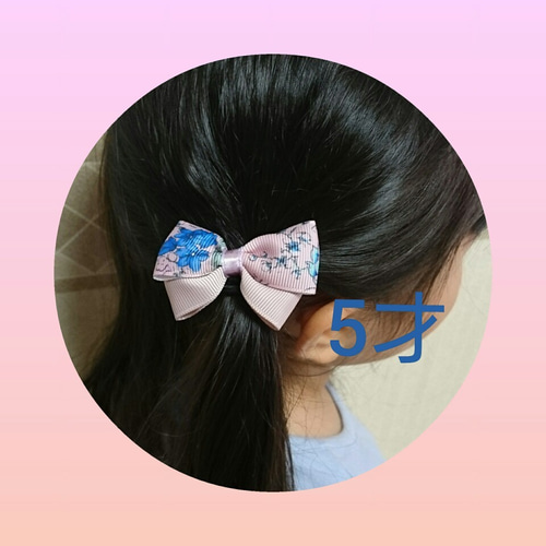 ⓝⓔⓦ【サテン垂れリボン】ベビーヘアクリップ キッズヘアクリップ