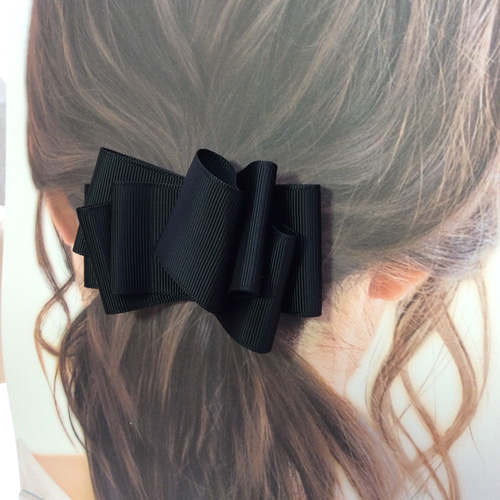 楽天市場】【2カラー】【ヘアバレッタ】上品リボン ヘア