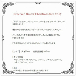 手作りキット　プリザーブドフラワーのワイヤークリスマスツリー　ミニ　卓上クリスマスツリー― 3枚目の画像