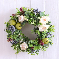 ポインセチアの華やかクリスマスリースL ナチュラルスクリスマス2025