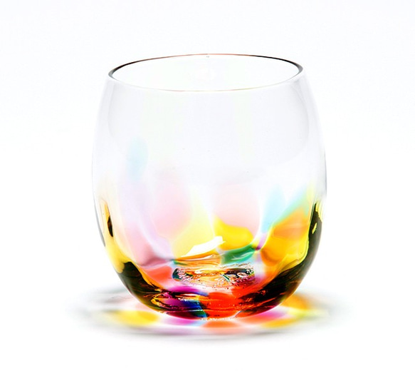 虹色しずく型グラス　（肥前びーどろ）グラス お祝い プレゼント 引出物 結婚祝 誕生日 4枚目の画像