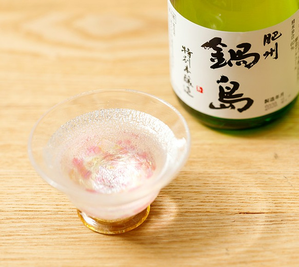 銀彩千代口スキ（ピンク）（肥前びーどろ 宙吹き ガラス） 日本酒 グラス おちょこ 盃 冷酒 5枚目の画像
