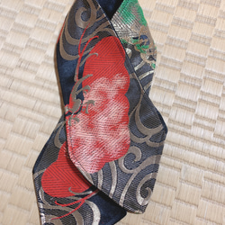 袋帯リメイクバック　チャック付き　飾り紐付き　ショルダー付き 7枚目の画像