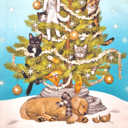 USAコットン　クリスマスパネル生地　ROBERT KAUFMAN　HOLLY JOLLY CHRISTMAS 6枚目の画像