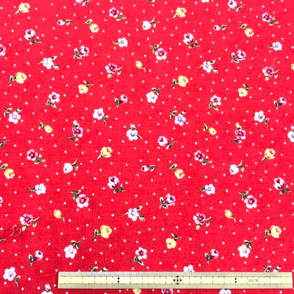 美國棉花 moda moda ROSE PARADE CONFETTI FLOWERS / RED 第3張的照片