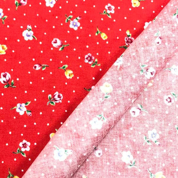 美國棉花 moda moda ROSE PARADE CONFETTI FLOWERS / RED 第4張的照片