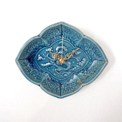 専用　淡路焼き緑釉龍図五枚セット 専用 淡路焼き緑釉龍図五枚セット 忠古堂】淡路珉平焼