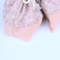 [white flower lunch bag] 　pink/お弁当袋/コップ袋/2点set 2枚目の画像
