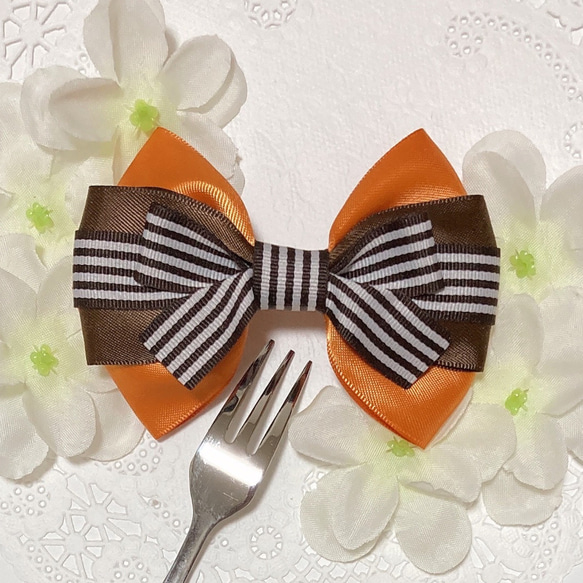 大人かわいい * スイーツ ヘアアクセサリー 〜オレンジ チョコレート