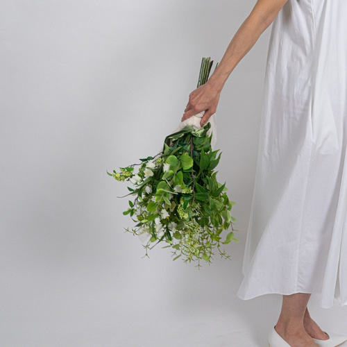 アーティフィシャルフラワーブーケと花瓶セット　ウェディングブーケ　前撮り　造花 ブーケ アーティフィシャルフラワー 華やかピンクのダリアブーケ