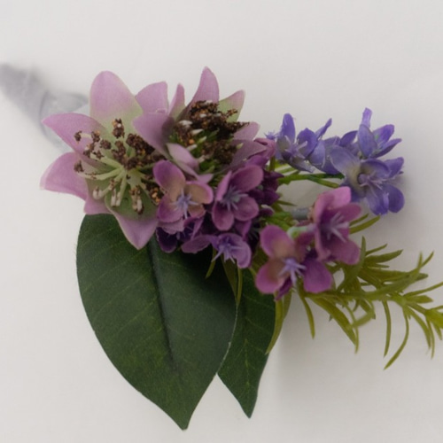 赤紫のライラックブーケ パープル 造花 ウエディング 前撮り 二次会