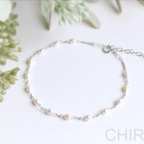 淡水パール ブレスレット・・/ SV925 ブレスレット Lu＊Na + CHIROL