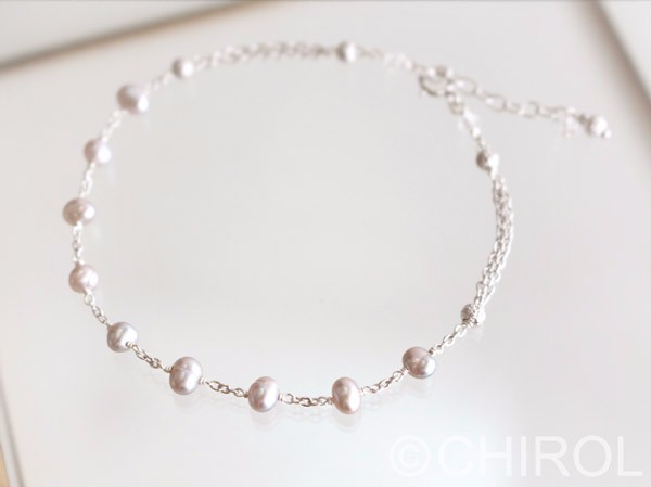 淡水パール(グレー)・ブレスレット/SV925