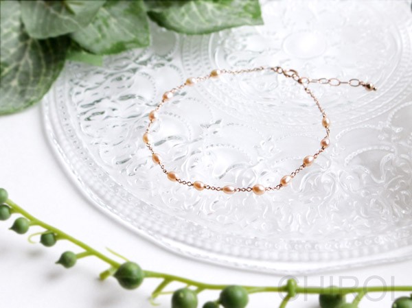 ･･ 淡水パール( ピンク) ブレスレット･･/ 14kgf Pink