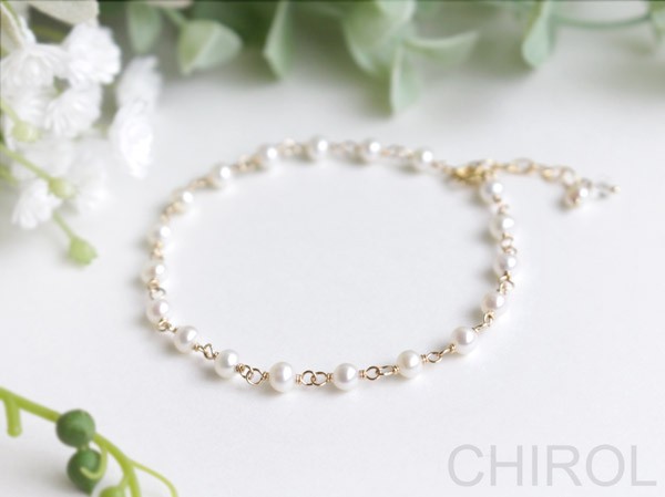 淡水パール ブレスレット/ 14kgf