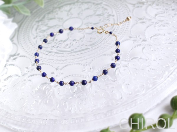 【再販】 ラピスラズリの ブレスレット/ 14kgf