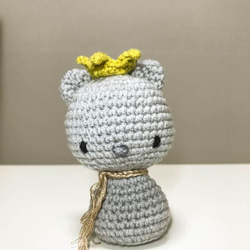 ［受注可能］ネズミちゃん　ハンドメイド　あみぐるみ 1枚目の画像