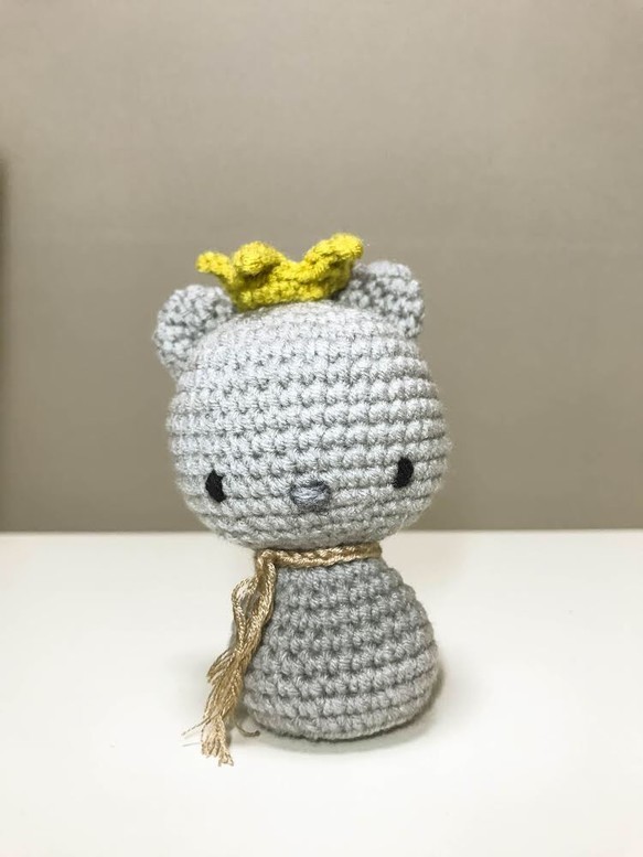 ［受注可能］ネズミちゃん　ハンドメイド　あみぐるみ 1枚目の画像