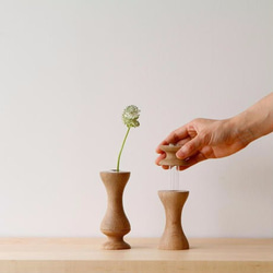 flower vase S - oak 1枚目の画像