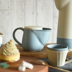 【晋六窯】PELICAN TEA CUP／BLUE（青）可愛い陶器のカップ 4枚目の画像