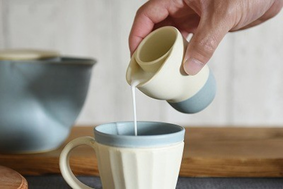 【晋六窯】PELICAN TEA CUP／WHITE（白）可愛い陶器のカップ 5枚目の画像