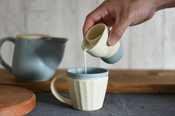 【晋六窯】PELICAN TEA CUP／WHITE（白）可愛い陶器のカップ 6枚目の画像