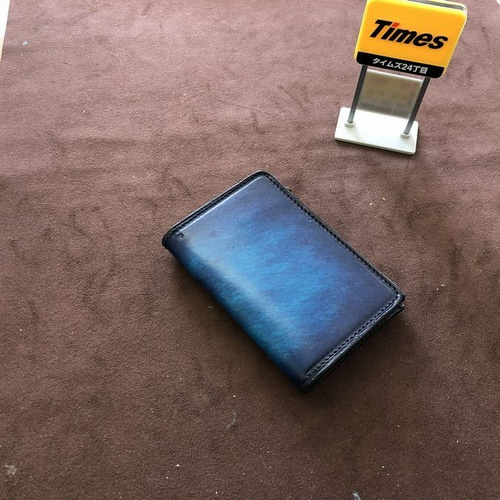 手染めブルーグラデのシザーケース 手染めブルーグラデのコンパクトシザーケース シザーケース