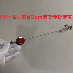 意外と便利な　小型リールタイプ　キーホルダー　６０ｃｍ 2枚目の画像