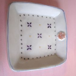 小皿「ダリア：紫フラワー」 1枚目の画像
