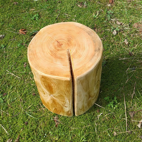 天然ヒノキの丸太 H119☆天然ヒノキ☆丸太☆切り株☆ちゃぶ台☆テーブル