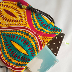 アフリカ布　ガーナの布　鮮やか　巾着袋　セット 6枚目の画像