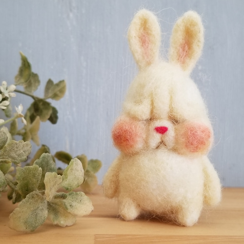 うさぎページ オーダーメイド】【Lサイズ】羊毛フェルト うさぎ ペット うちの
