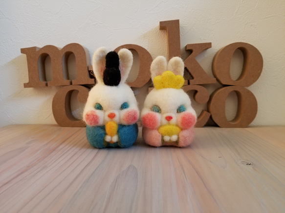 choco 羊毛 お雛様 羊毛フェルトのちっちゃなお雛様: つないで♪つないで♪