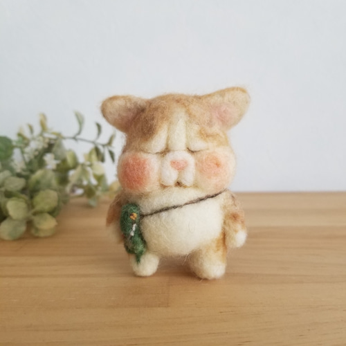 チャルコ　羊毛フェルト　ハンドメイド　ブサかわ猫 羊毛フェルト ハンドメイド ブサかわ猫と犬 - メルカリ