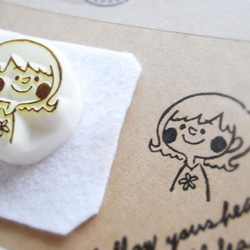 消しゴムはんこ。女子はんこ ニッコリ女の子 消しゴムはんこ はんこ・スタンプ NICOsmile ニコ