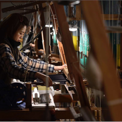 京都　手織りシルクガルザ ネクタイ(サックス ) 5枚目の画像