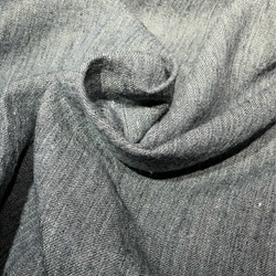 リネン１００%の遠州織物　「遠州の麻　デニム風TOP染め無地〈幅120㎝×２m〉」 1枚目の画像