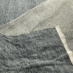 リネン１００%の遠州織物　「遠州の麻　デニム風TOP染め無地〈幅120㎝×２m〉」 3枚目の画像