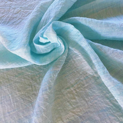 リネンラミーの遠州織物　「遠州の麻　 ラミーTOP染め × ブルー〈幅125㎝×2.8m〉」 1枚目の画像