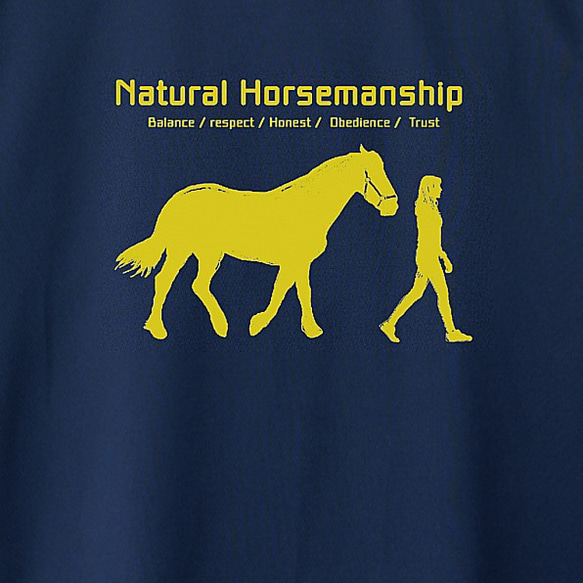 Natural Horsemanship/デザイン変更調整可/ドライTシャツ/メトロブルー　 1枚目の画像