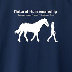 Natural Horsemanship/デザイン変更調整可/ドライTシャツ/メトロブルー 1枚目の画像