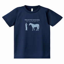 Natural Horsemanship/デザイン変更調整可/ドライTシャツ/メトロブルー 2枚目の画像