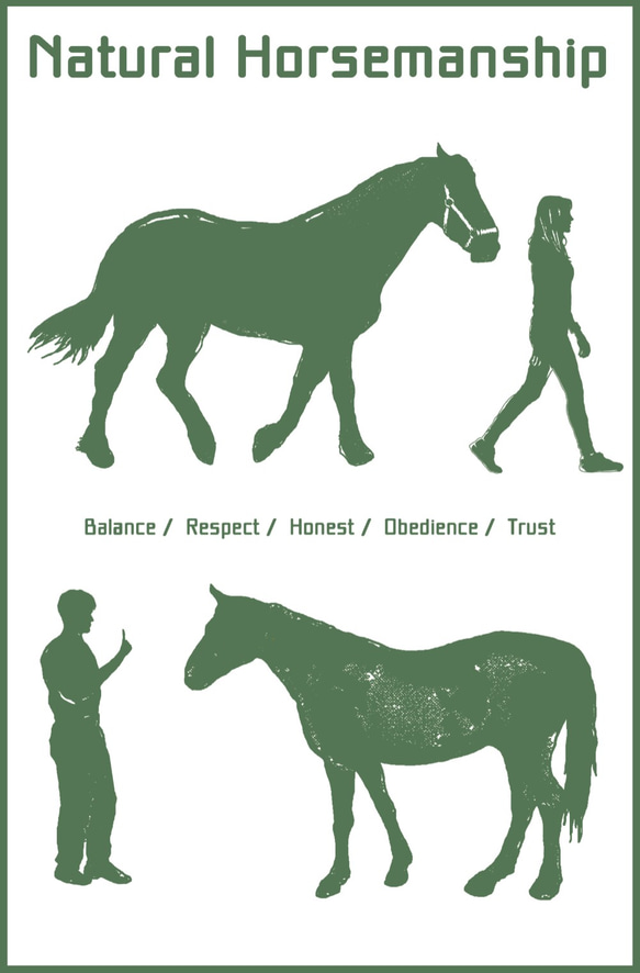 Natural Horsemanship/デザイン変更調整可/ドライTシャツ/ホワイト 3枚目の画像