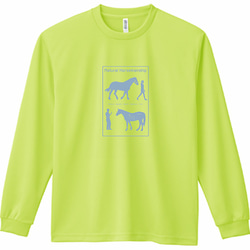 Natural Horsemanship／ドライTシャツ／馬／ライトグリーン 1枚目の画像