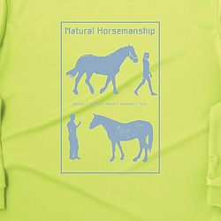 Natural Horsemanship／ドライTシャツ／馬／ライトグリーン 2枚目の画像