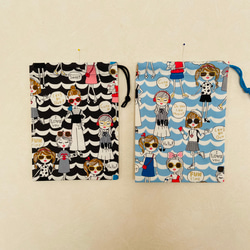 値下げ【送料無料】❤︎おしゃれ柄❤︎ Kira Kira Girls ランチョンマット&給食袋セット 40cm×56cm 6枚目の画像