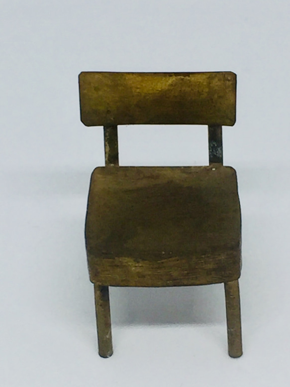 手造りミニオブジェ【真鍮：椅子　⑴ 】インテリア 1枚目の画像