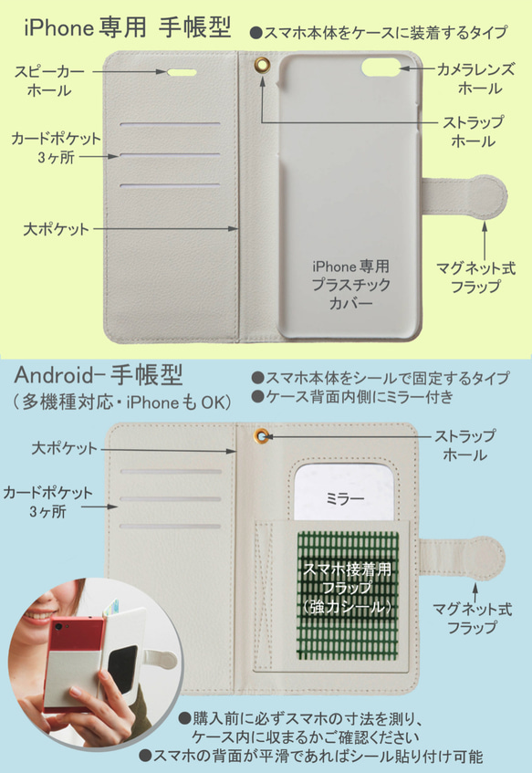 手帳型S/Mサイズ【夏の星空鳥】iPhone/Android●スマホケース・カバー 5枚目の画像