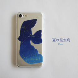 透明L尺寸【夏日星空鳥】iPhone●智能手機外殼·封面 第1張的照片